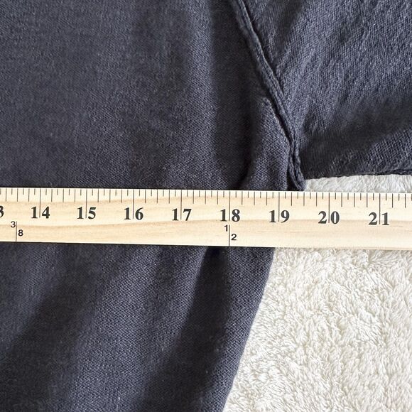 Free People Cardigan Sweater Size XS Navy Blue Kait Cardi Cotton Linen - Picture 6 of 8